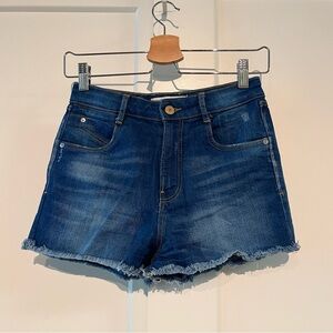 Zara XS 24 Denim Blue Women's Shorts